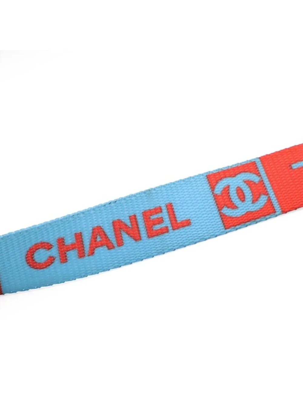 Chanel Sports Line CC Logo Mini Shoulder Bag Crossbody Nylon Canvas Light Blue